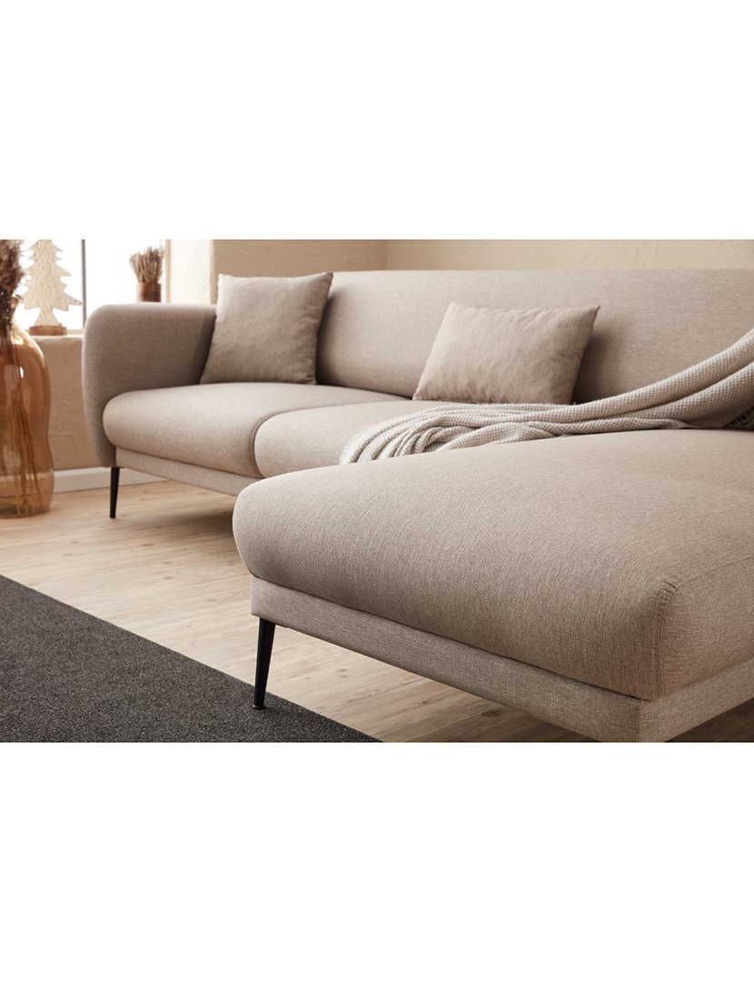 Sofá Cama Chaise Longue Direito Venus Creme