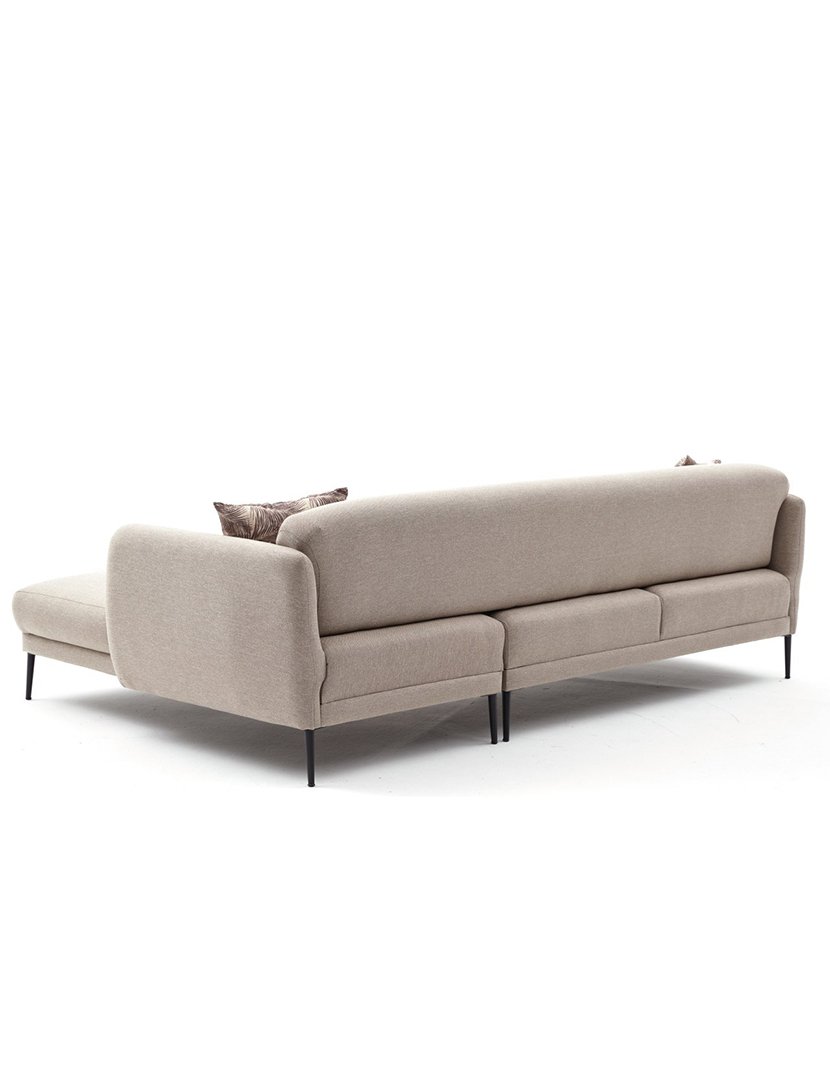Sofá Cama Chaise Longue Direito Venus Creme
