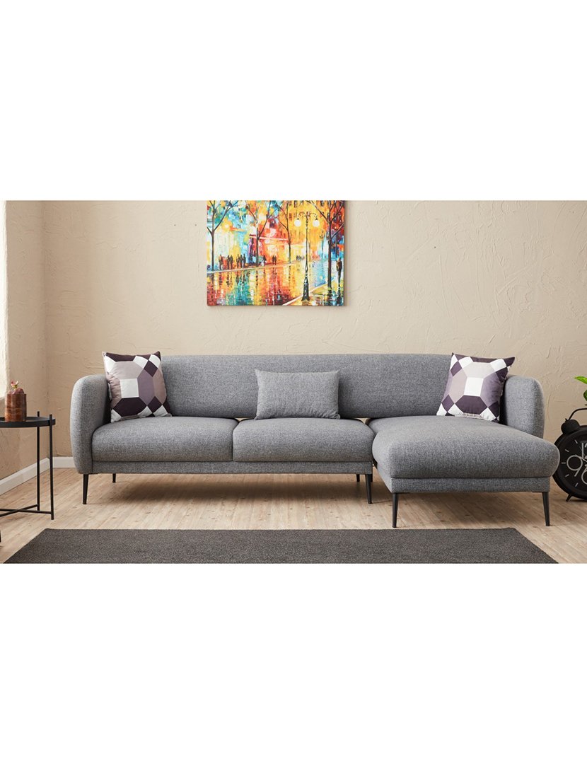 Sofá Cama Chaise Longue Direito Venus Cinzento