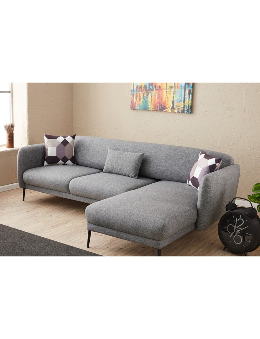 Sofá Cama Chaise Longue Direito Venus Cinzento