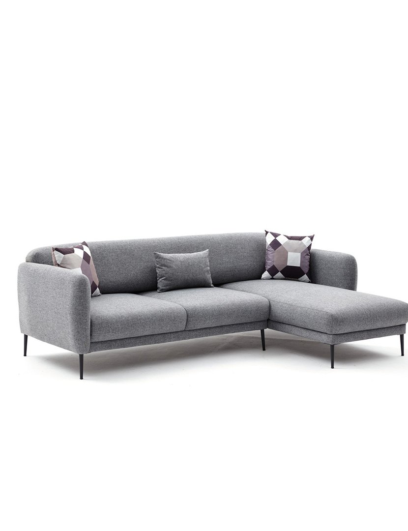 Sofá Cama Chaise Longue Direito Venus Cinzento