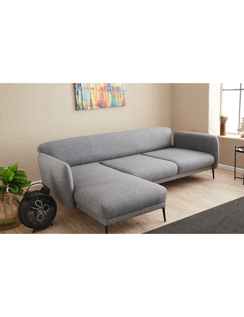 Sofá Cama Chaise Longue Esquerdo Venus Cinzento