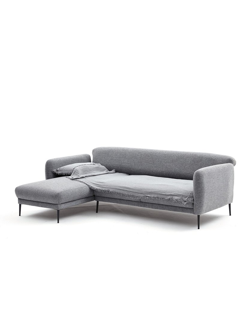 Sofá Cama Chaise Longue Esquerdo Venus Cinzento