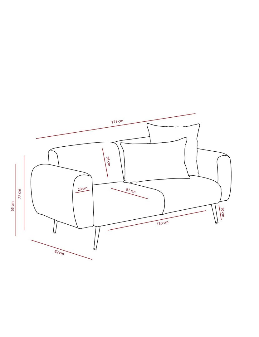 Sofá 2L Side Antracite