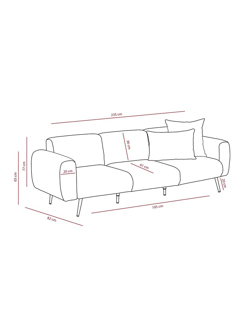 Sofá 3L Side Antracite