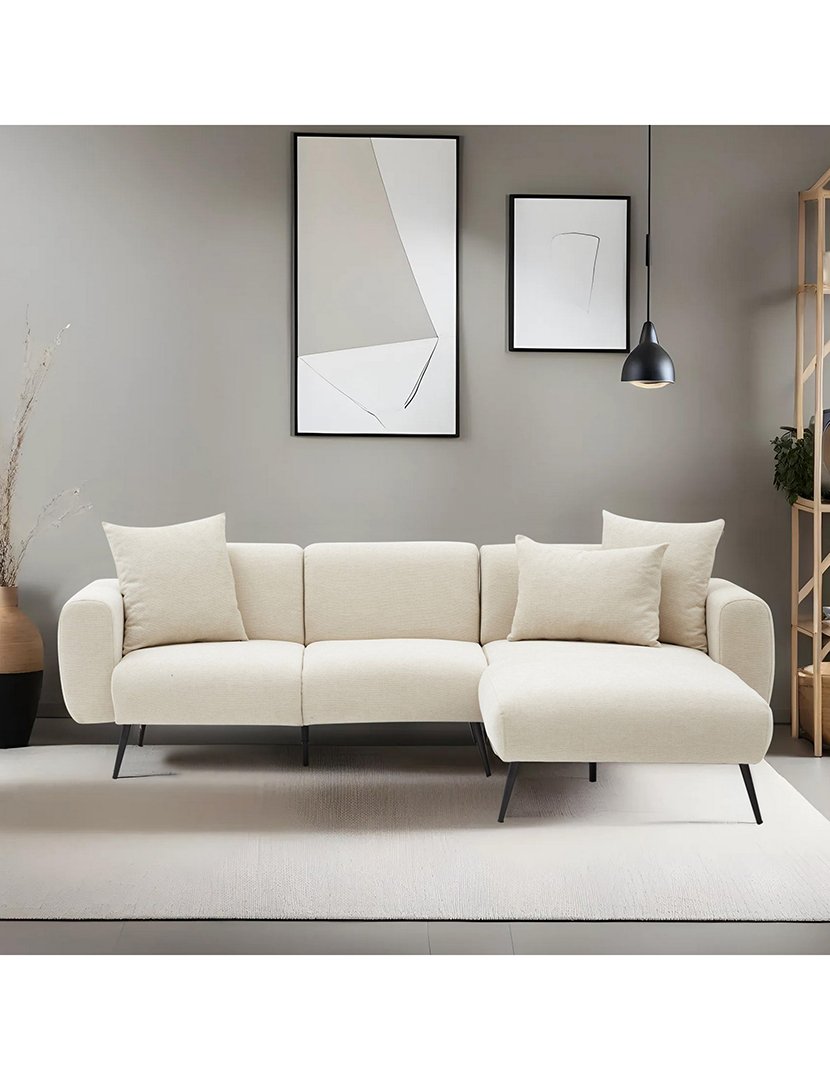 Sofá Chaise Longue Direito Side Creme