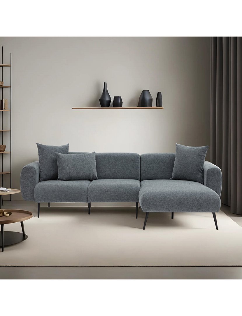 Sofá Chaise Longue Direito Side Antracite