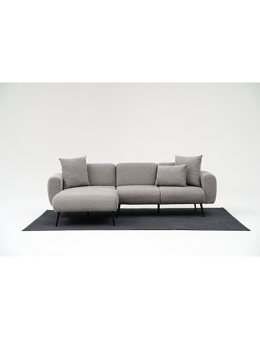 Sofá Chaise Longue Esquerdo Side Cinzento Claro
