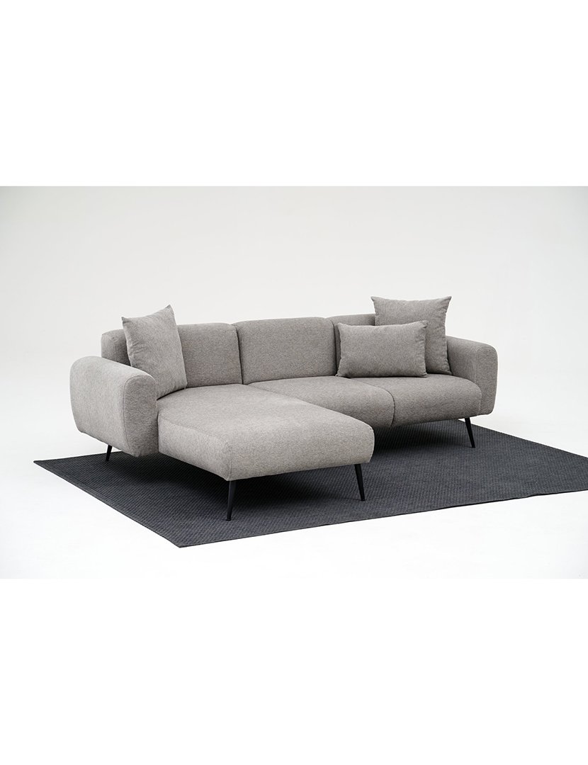 Sofá Chaise Longue Esquerdo Side Cinzento Claro