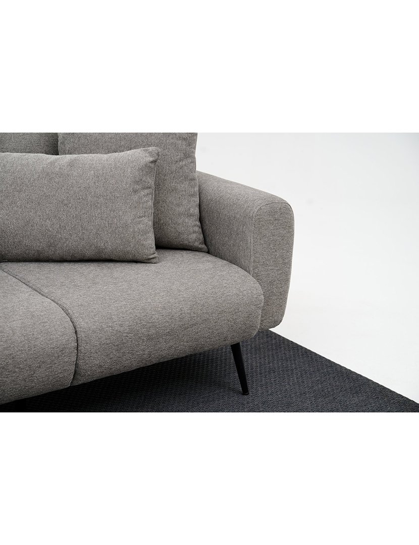 Sofá Chaise Longue Esquerdo Side Cinzento Claro