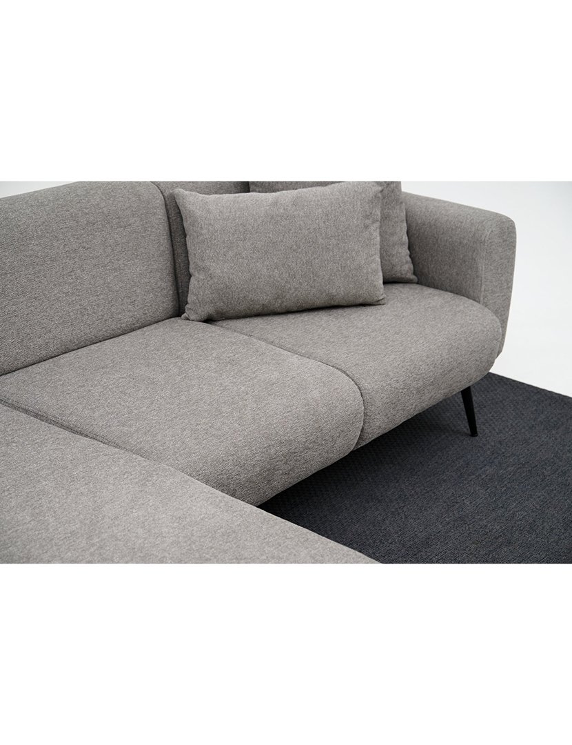 Sofá Chaise Longue Esquerdo Side Cinzento Claro