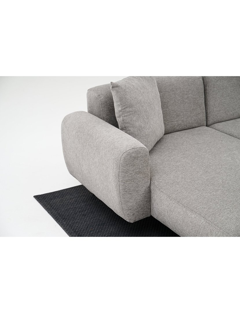 Sofá Chaise Longue Esquerdo Side Cinzento Claro