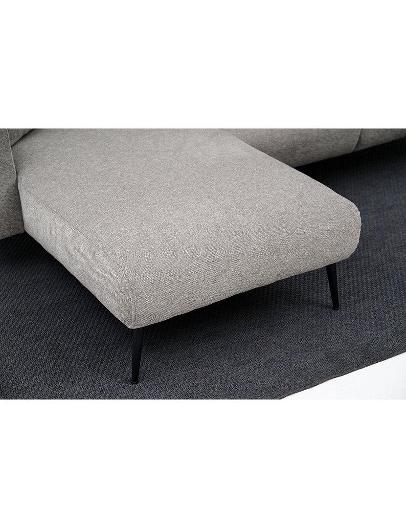 Sofá Chaise Longue Esquerdo Side Cinzento Claro