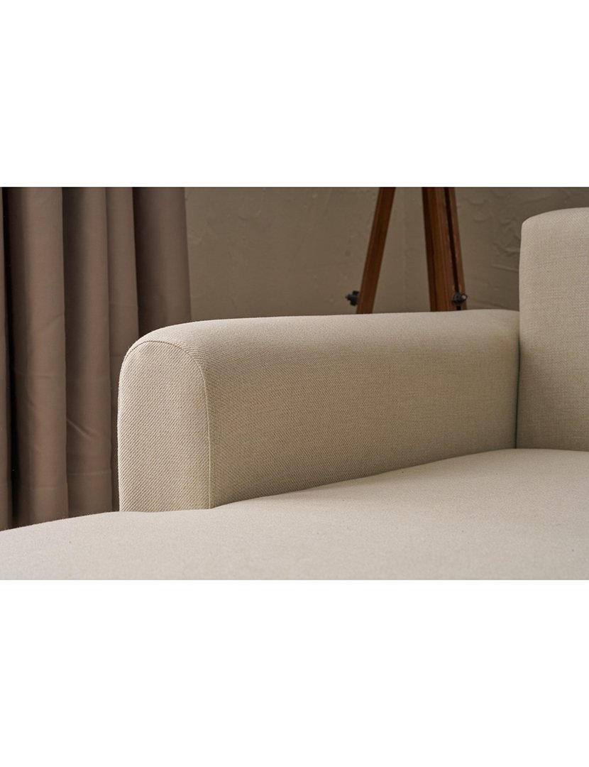 Sofá Cama Chaise Longue Esquerdo Mane Creme