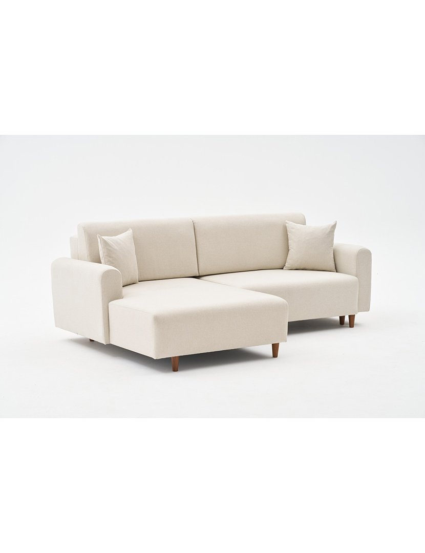 Sofá Cama Chaise Longue Esquerdo Mane Creme