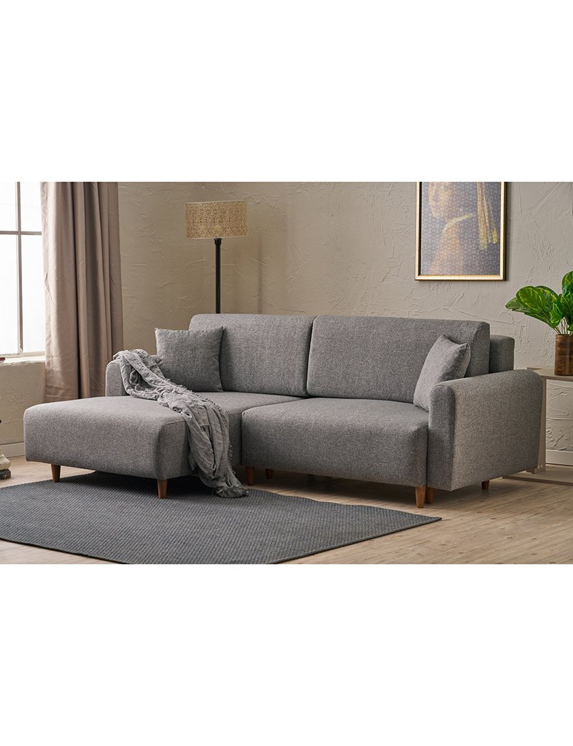 Sofá Cama Chaise Longue Esquerdo Mane Cinzento