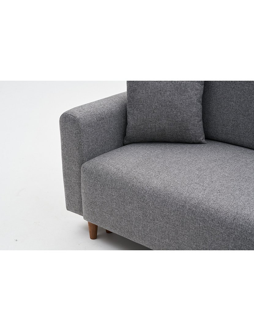 Sofá Cama Chaise Longue Direito Mane Cinzento