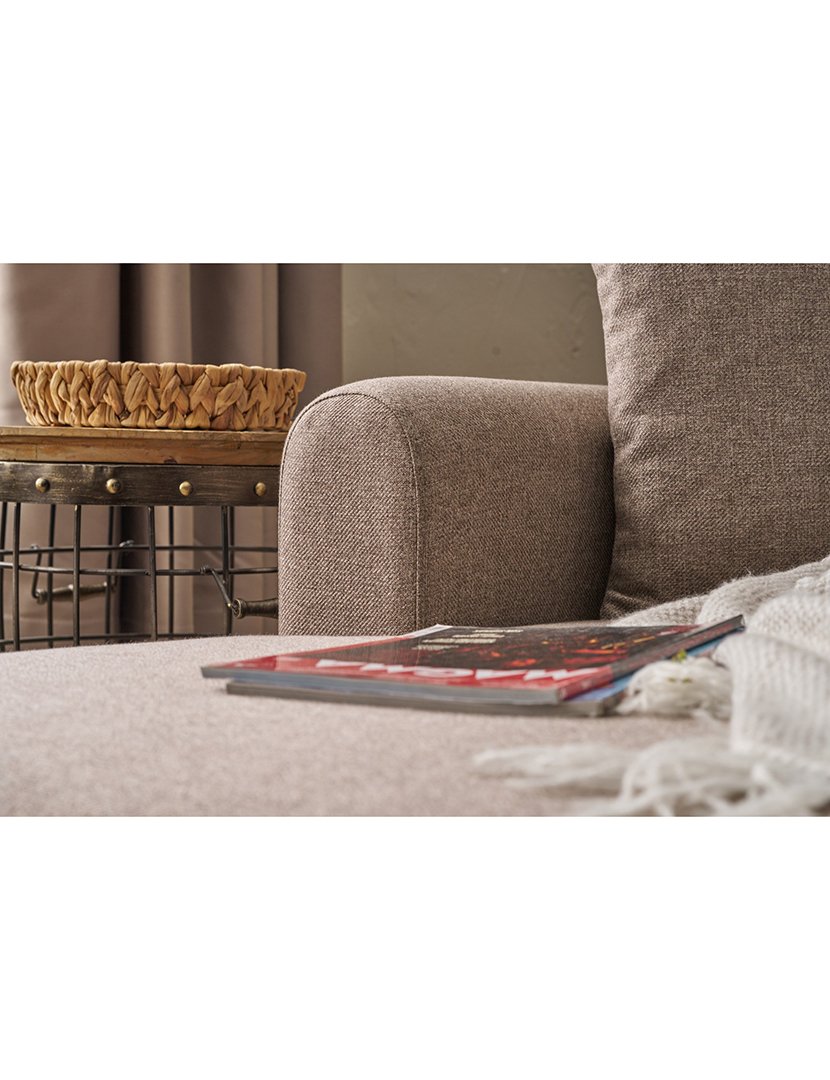 Sofá Cama Chaise Longue Esquerdo Mane Castanho