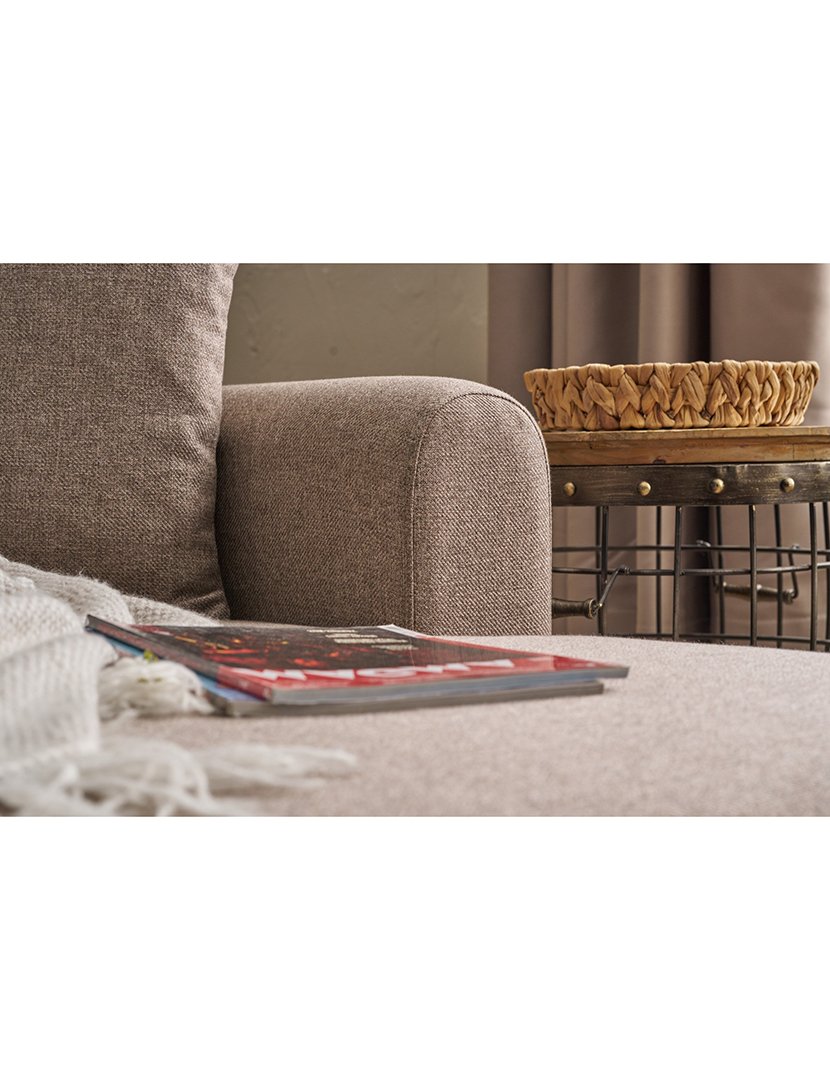 Sofá Cama Chaise Longue Direito Mane Castanho