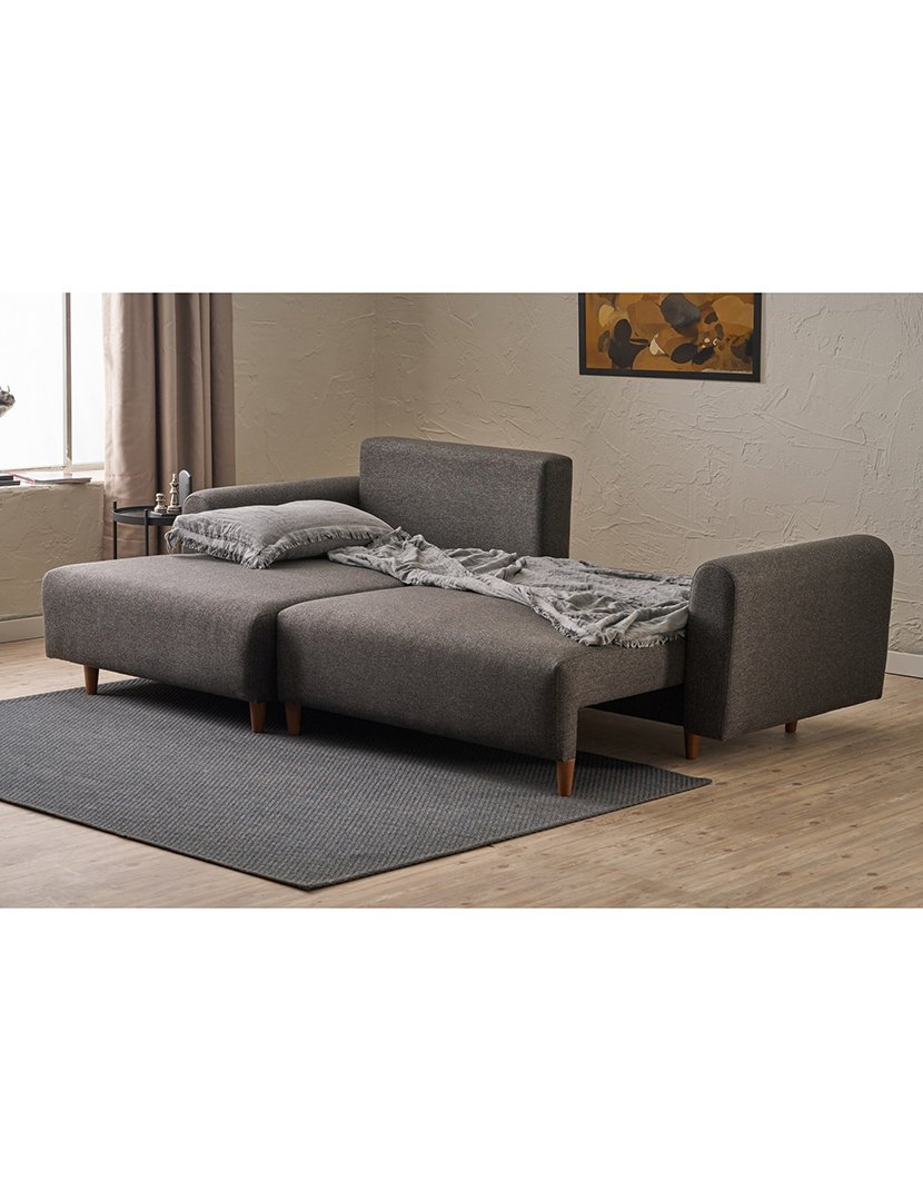 Sofá Cama Chaise Longue Esquerdo Mane Antracite