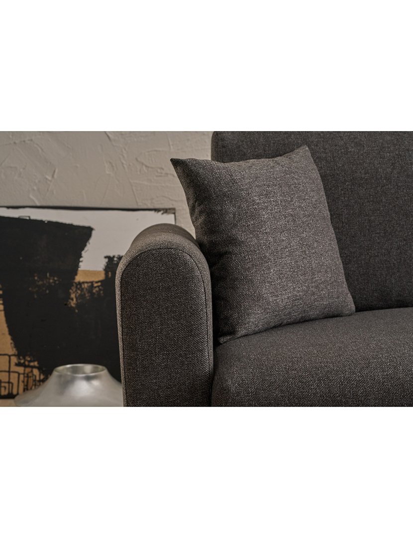 Sofá Cama Chaise Longue Direito Mane Antracite