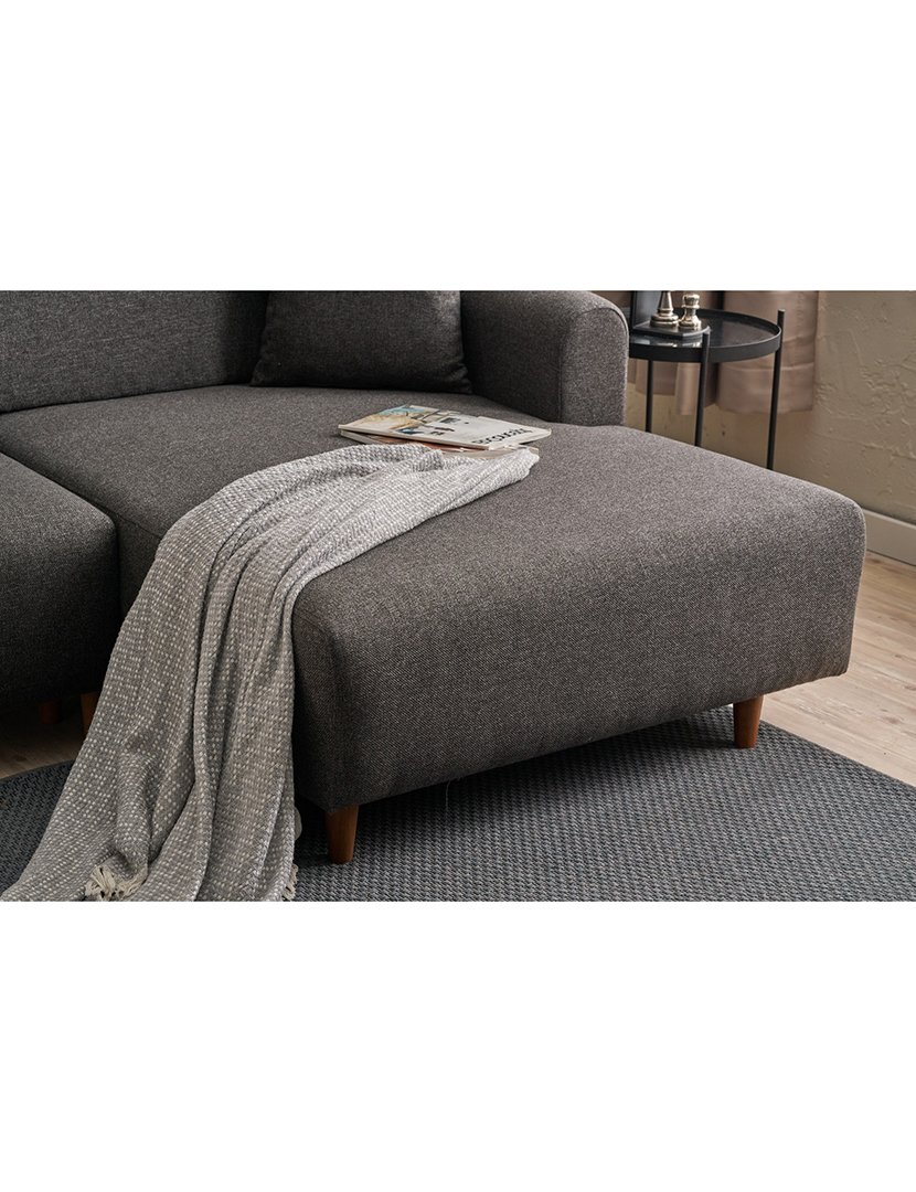 Sofá Cama Chaise Longue Direito Mane Antracite