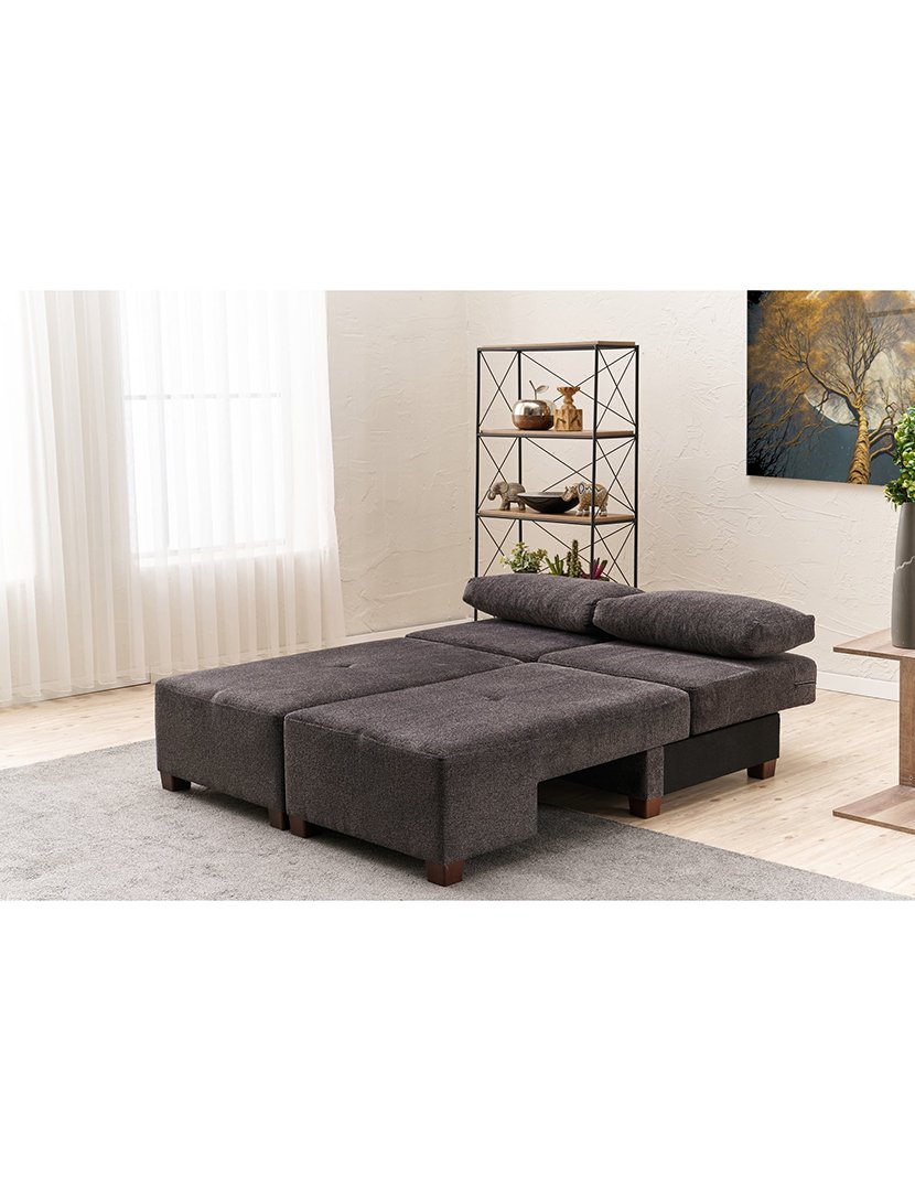 Sofá Cama 3L Perenna Chenille Antracite