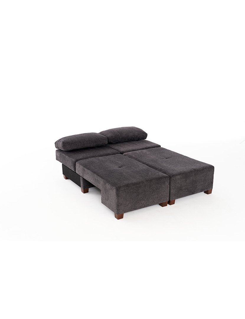 Sofá Cama 3L Perenna Chenille Antracite