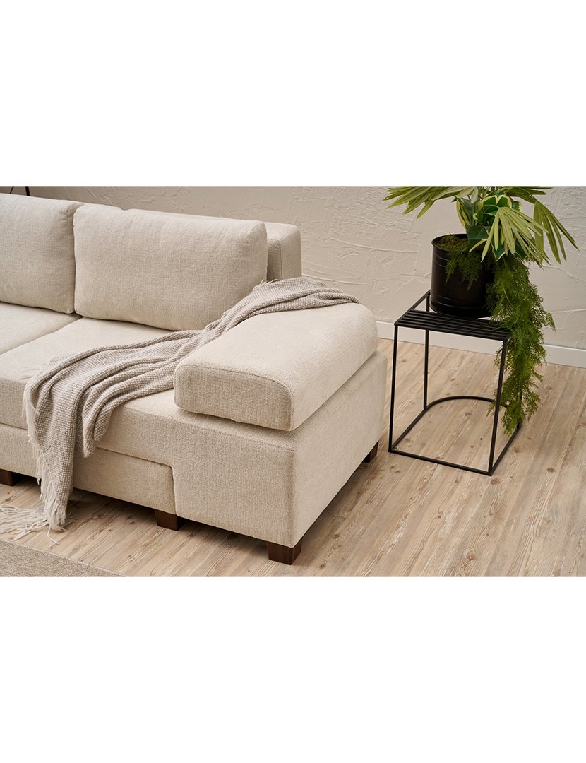 Sofá Cama 3L Perenna Chenille Creme