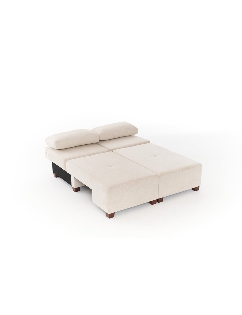 Sofá Cama 3L Perenna Chenille Creme