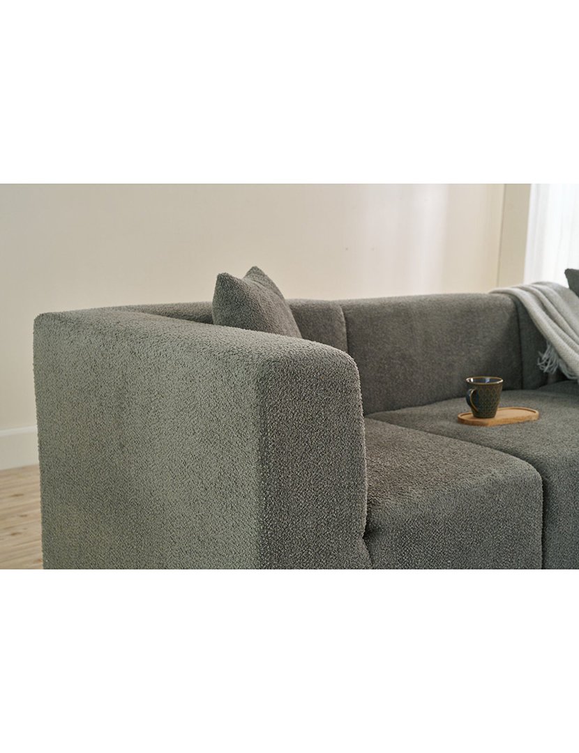 Sofá Modular 3L Raks Cinzento