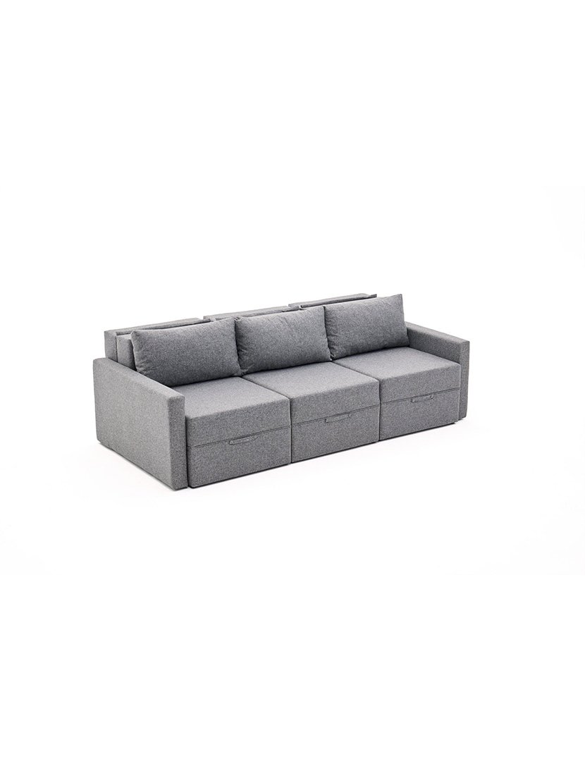 Sofá Cama 3L Saros Cinzento