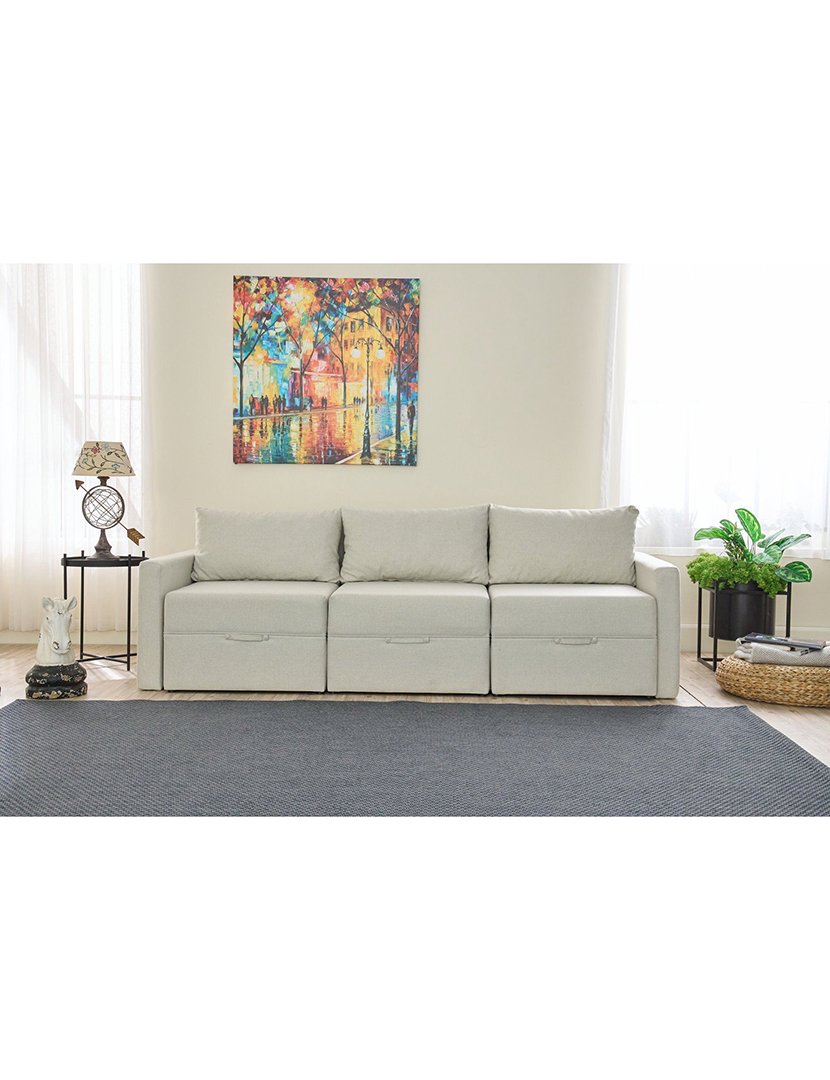 Sofá Cama 3L Saros Creme