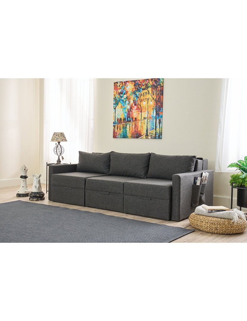 Sofá Cama 3L Saros Antracite
