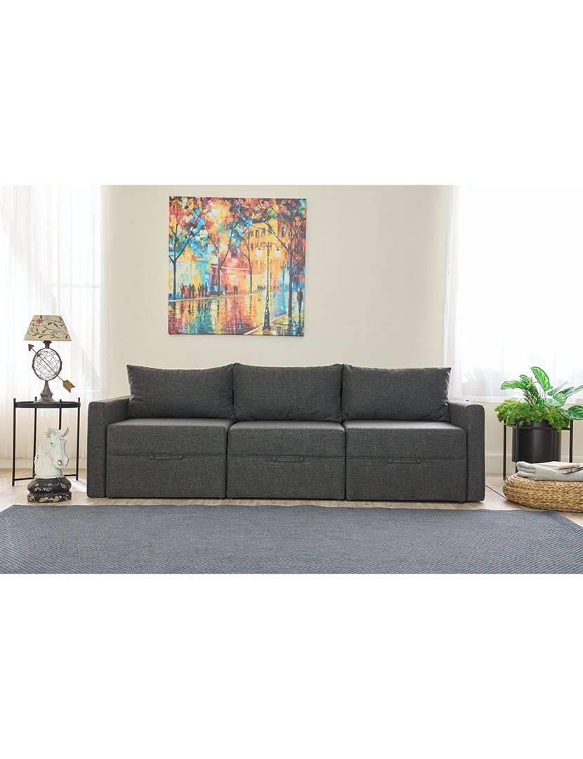 Sofá Cama 3L Saros Antracite