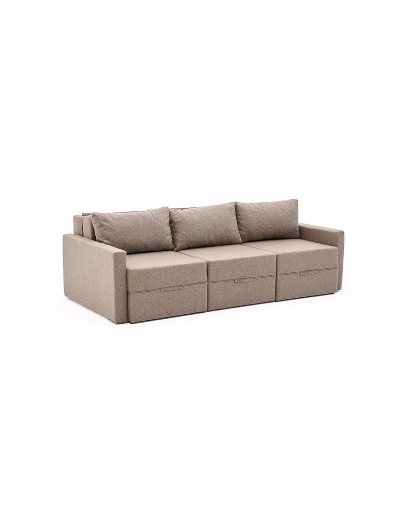 Sofá Cama 3L Saros Castanho