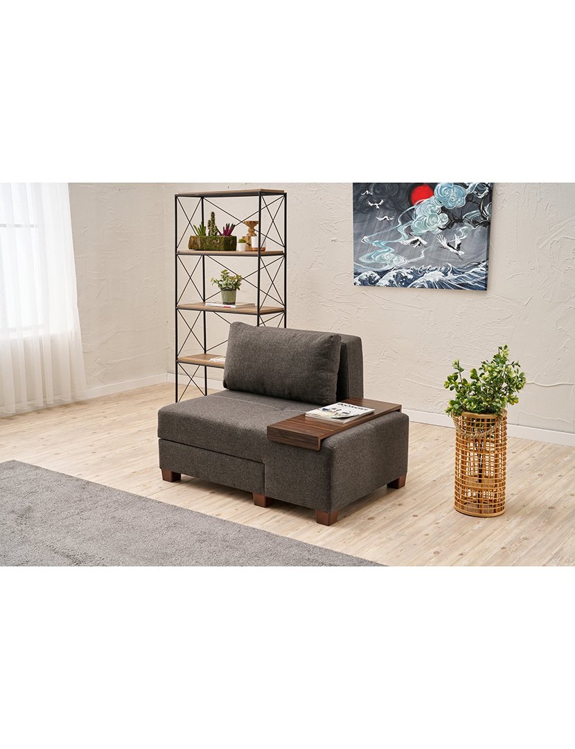 Poltrona Convertível Direito Perenna Linho Antracite