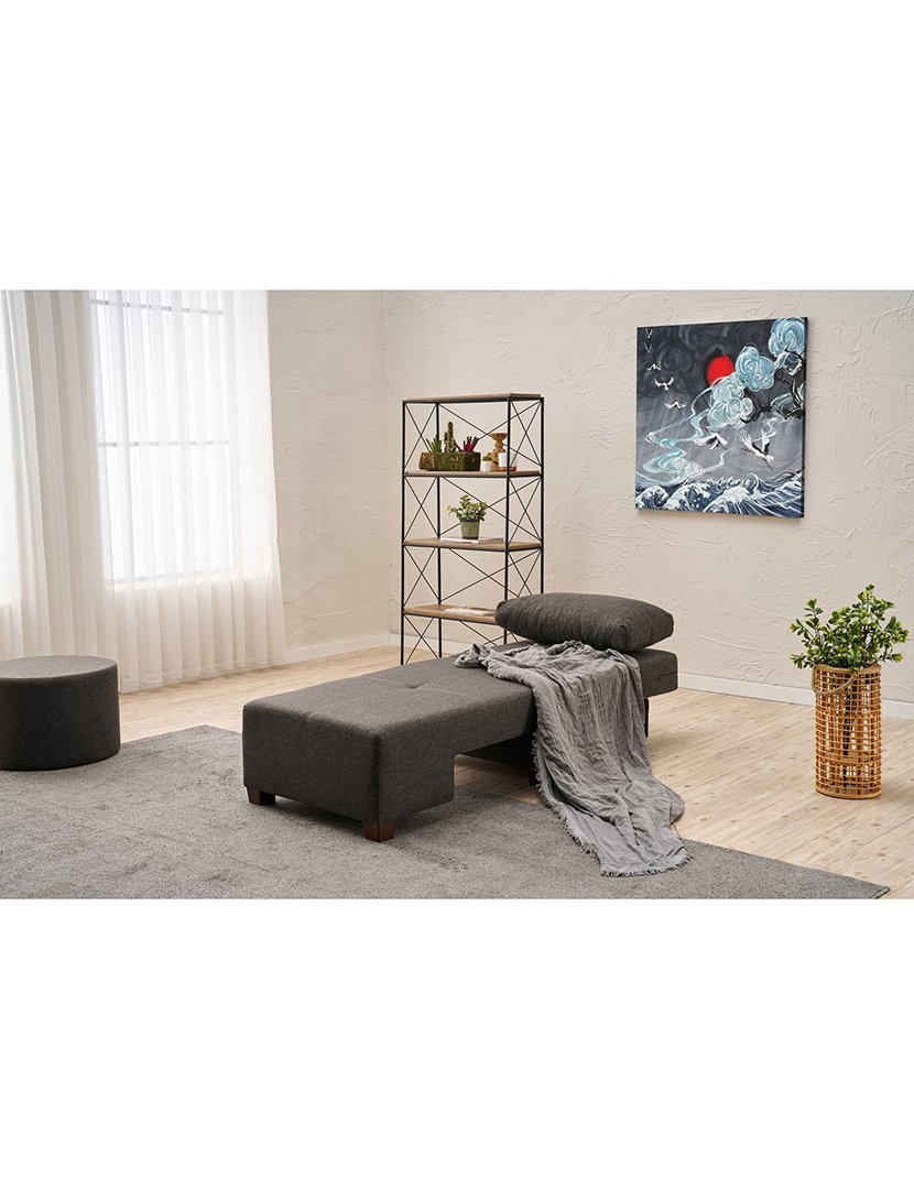 Poltrona Convertível Direito Perenna Linho Antracite