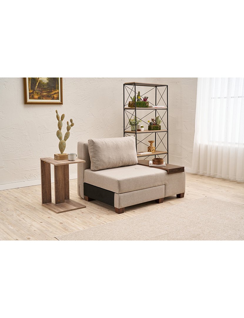 Poltrona Convertível Direito Perenna Linho Creme