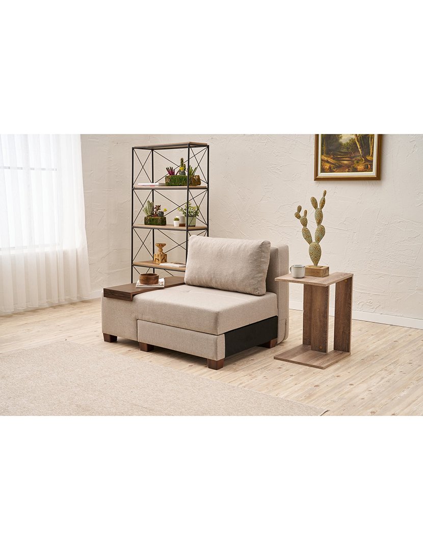 Poltrona Convertível Esquerdo Perenna Linho Creme