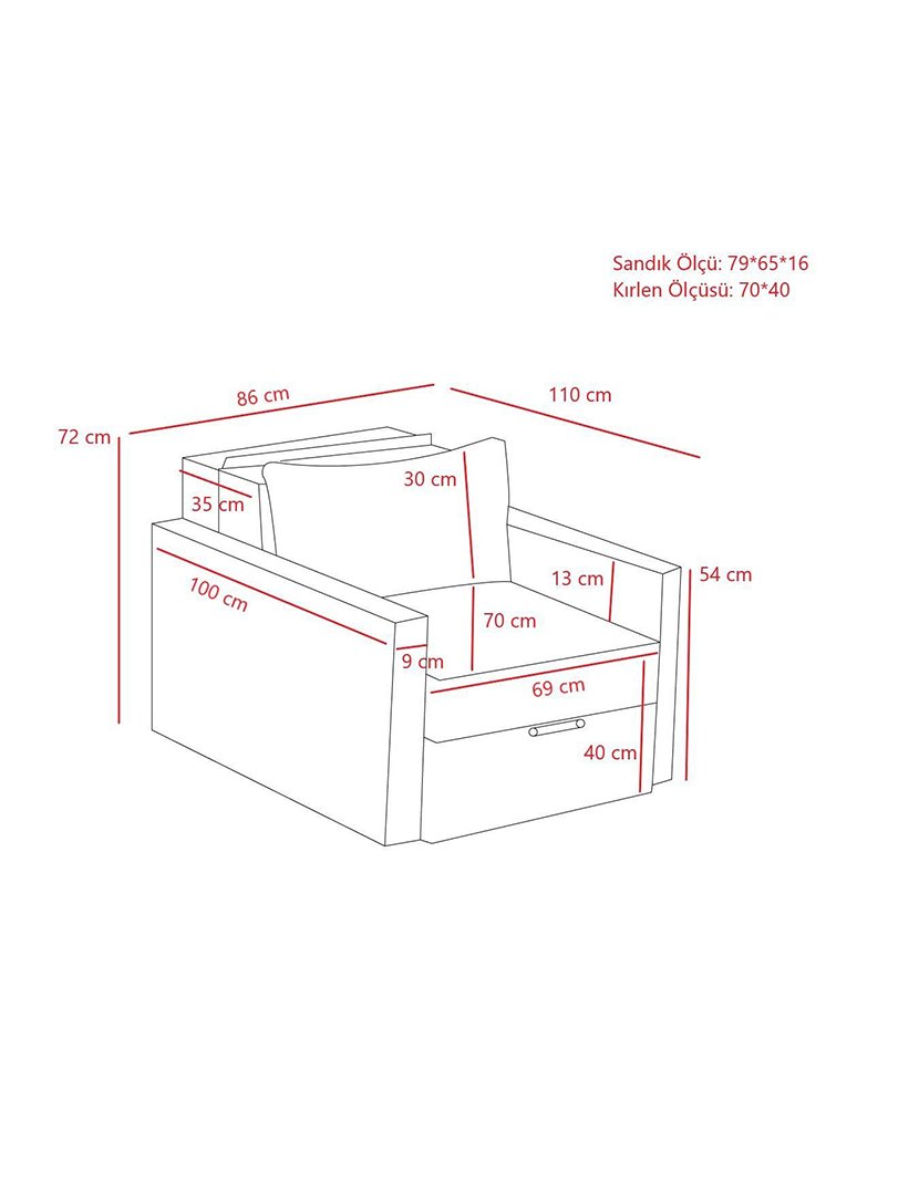 Poltrona Convertível Saros Cinzento