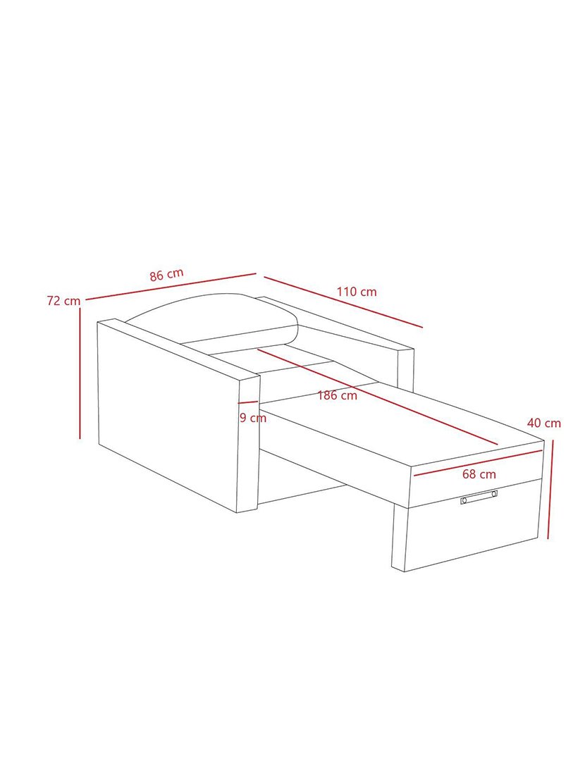 Poltrona Convertível Saros Castanho