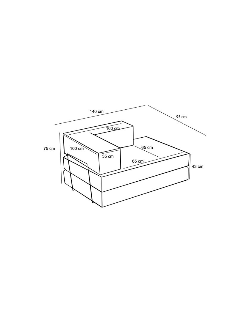 Módulo Chaise Longue Comfort Verde