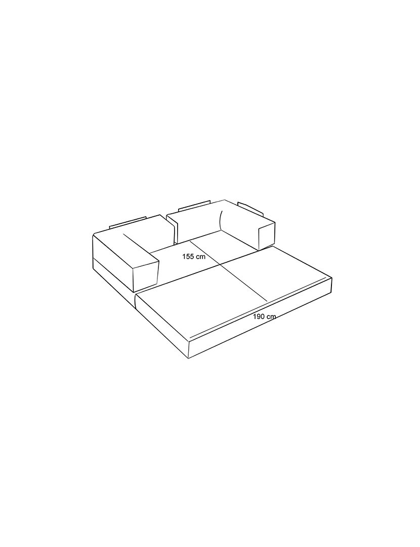 Sofá Cama 3L Comfort Antracite
