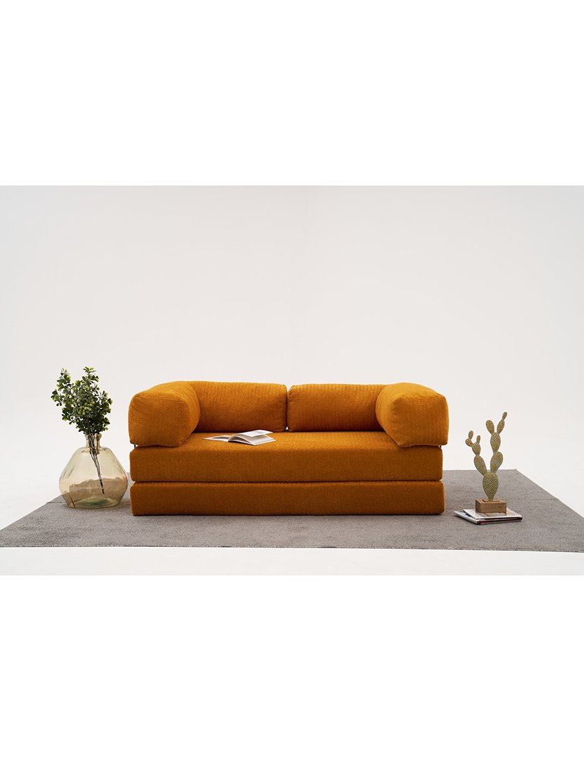 Sofá Cama 3L Comfort Laranja