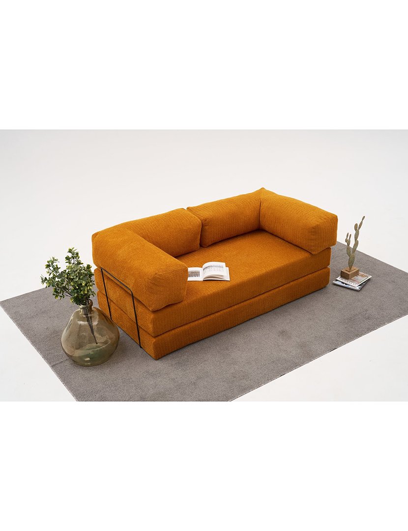 Sofá Cama 3L Comfort Laranja