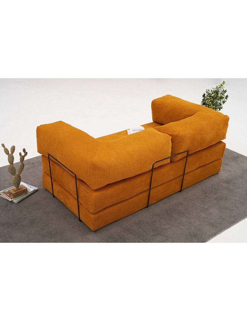 Sofá Cama 3L Comfort Laranja