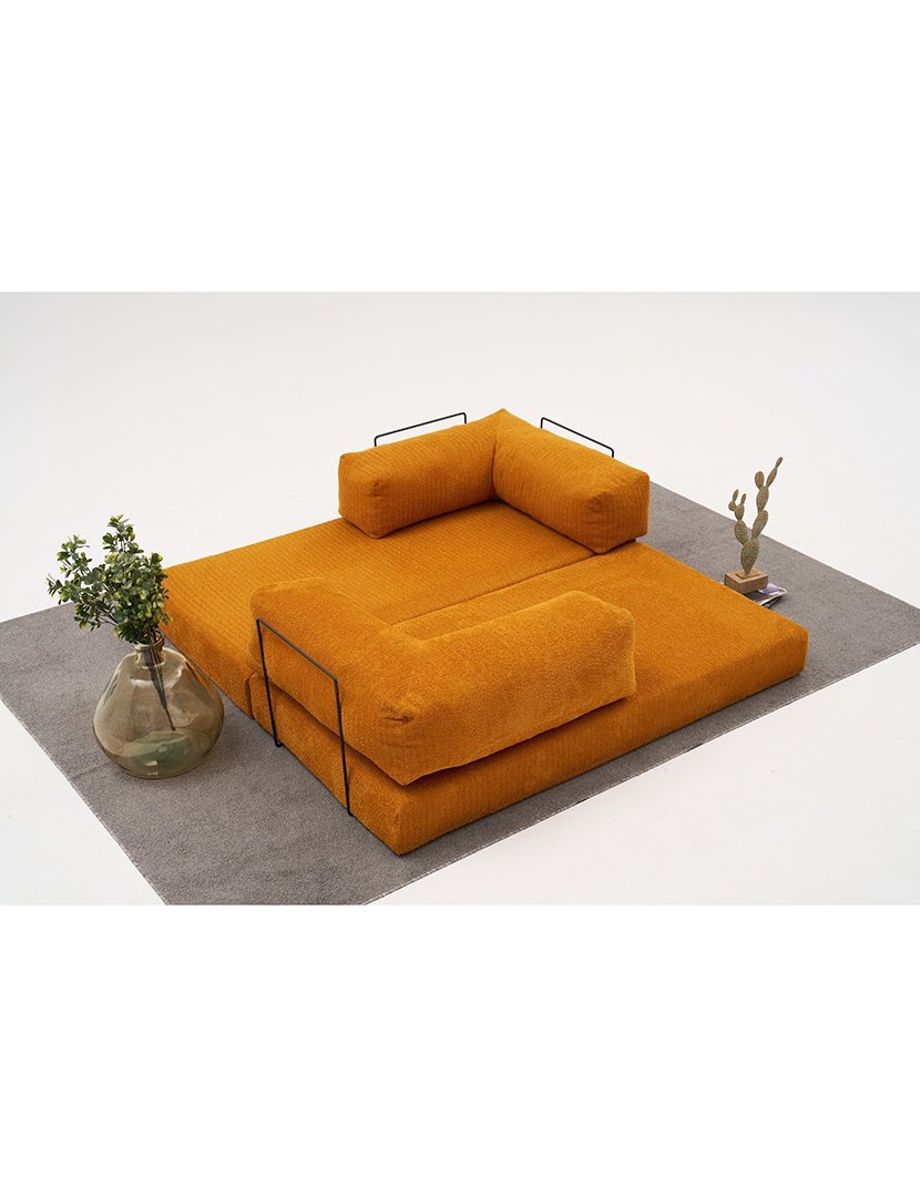 Sofá Cama 3L Comfort Laranja