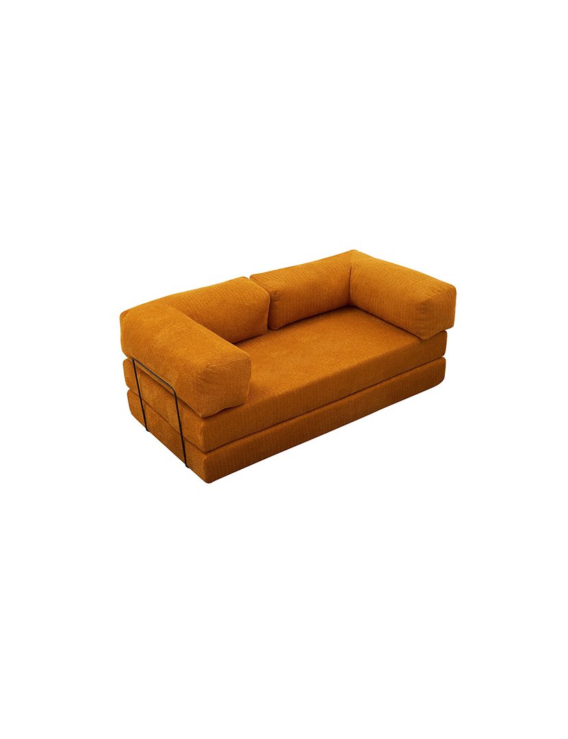 Sofá Cama 3L Comfort Laranja