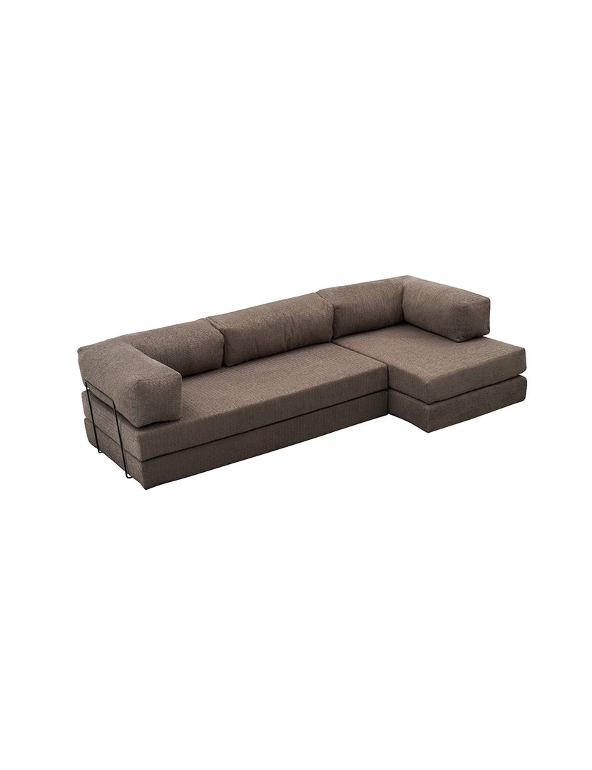 Sofá Cama Chaise Longue 3L Comfort Cinzento